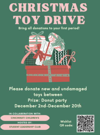 One of the posters used to advertise the toy drive. (Photo from Schoology)
